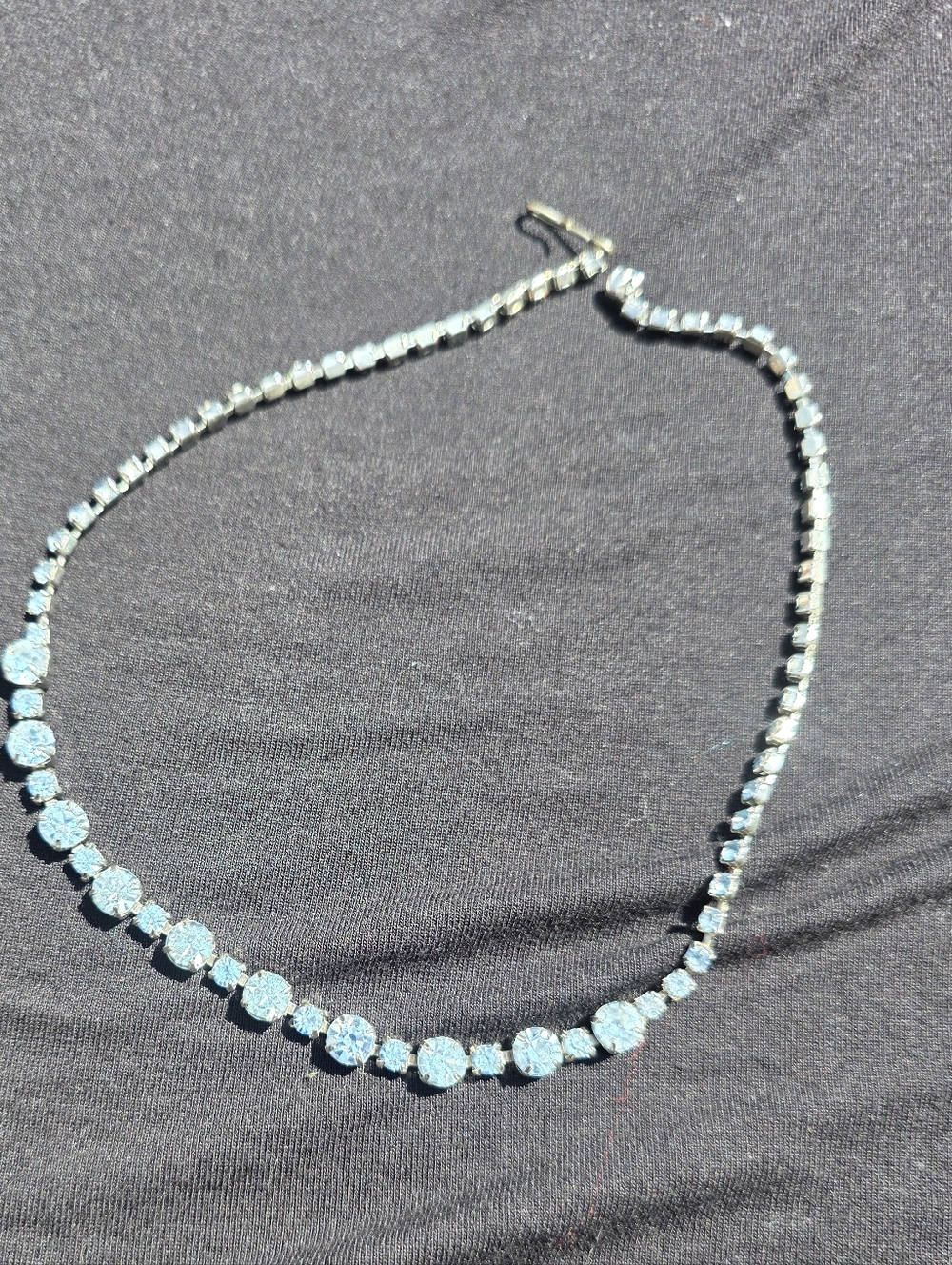 Crystal Tennis Necklace - Blue Sparkle